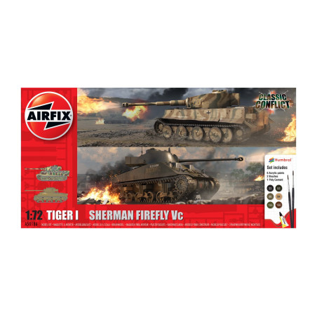 Tiger I Sherman Firefly Vc, Escala 1:72. Marca Airfix, Ref: A50186.
