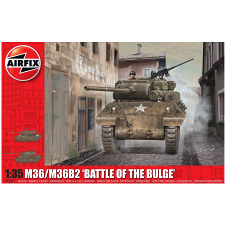 Tanque M36/M36B2 "Batalla de las Ardenas", Escala 1:35. Marca Airfix, Ref: A1366.