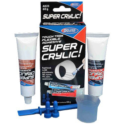 Super Acrilico, Super Crylic, Contiene paquete doble de 60 g. Marca Deluxe. Ref: AD23.