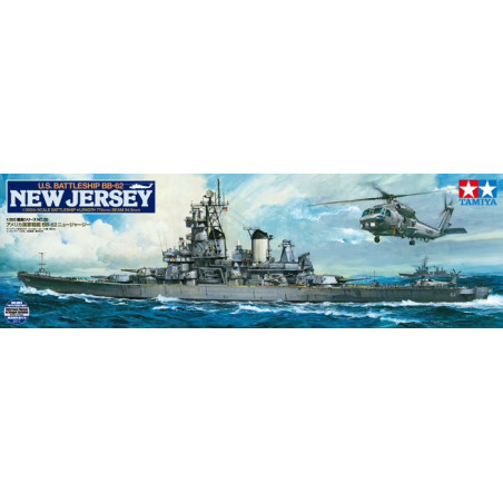 Barco USS New Jersey BB-62, Escala 1:350. Marca Tamiya, Ref: 78028.