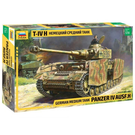 Tanque German Medium Tank Panzer IV - Ausf. H, Escala 1:35. Marca Zvezda, Ref: 3620.