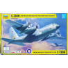 Avión American Heavy Transport Plane C-130H, Escala 1:72. Marca Zveda, Ref. 7321.