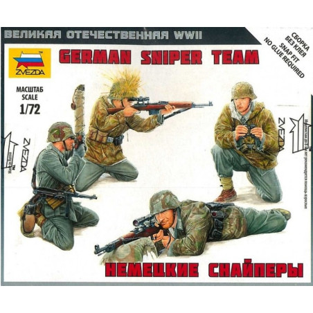Figuras de francotiradores alemanes, Escala 1:72. Marca Zvezda, Ref: 6217.