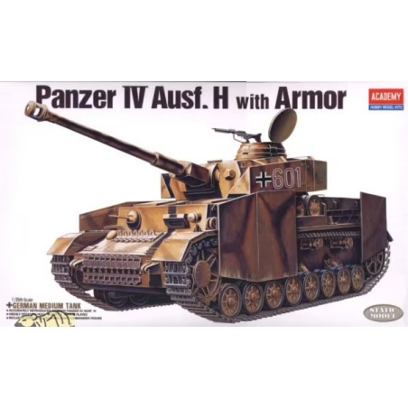 Tanque Panzer IV Ausf. H, Escala 1:35. Marca Academy, Ref: 13233.