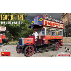 Coche Lgoc B- Type Londres Omnibus, Escala 1:35. Marca Miniart Models, Ref. 38021.