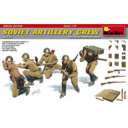Figuras Tripulacion de Artilleria Sovietica, Escala 1:35. Marca Miniart Models, Ref. 35231.