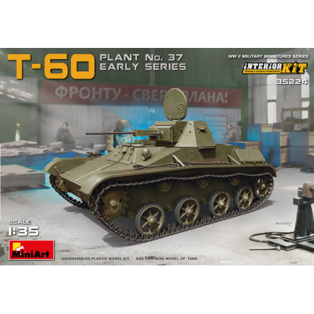 Tanque T-60 Planta No.37, Escala 1:35. Marca Miniart Models, Ref: 35224.