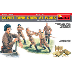 Figuras Tripulacion de Tanque Sovietico en el Trabajo, Escala 1:35. Marca Miniart Models, Ref. 35153.