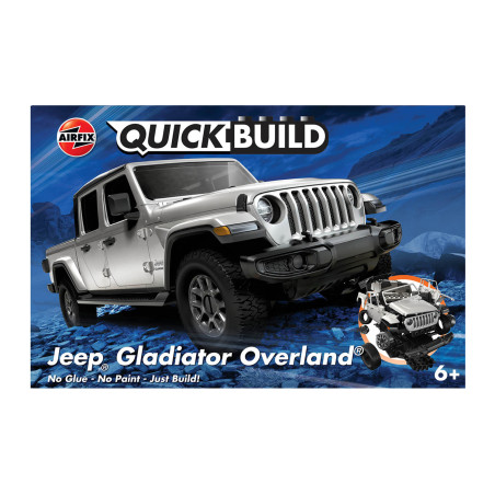 Jeep Gladiator Overland, 44 piezas, Nivel 1. Marca Airfix QuickBuild, Ref: J6039.