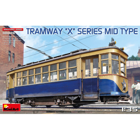 Tranvía Serie "X" Tipo Medio, Escala 1:35. Marca Miniart Models, Ref. 38026.