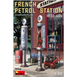 Gasolinera Francesa 1930-40s, Escala 1:35. Marca Miniart, Ref: 35616.