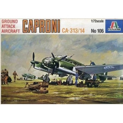 Avión de Ataque a Tierra Caproni CA-313/14, Escala 1:72. Marca Italeri, Ref: 106.