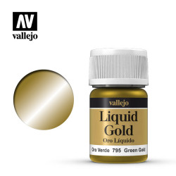 Liquid gold, Oro Verde ( Oro Verde Liquido ), Bote 35 ml. Marca Vallejo, Ref: 70.795.