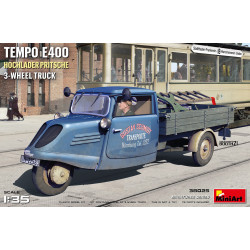 Vehiculo Tempo E400 Hochlader Pritsche, Escala 1:35. Marca Miniart Models, Ref. 38025.