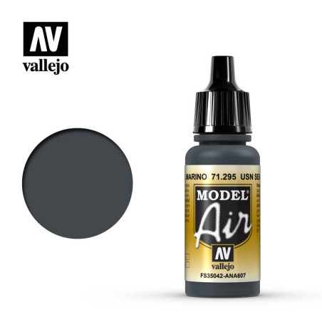 Acrilico Model air USN Azul Marino, Bote 17 ml. Marca Vallejo, Ref: 71.295.