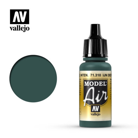 Acrilico Model air IJN Verde Oscurso Intenso, Bote 17 ml. Marca Vallejo, Ref: 71.310.