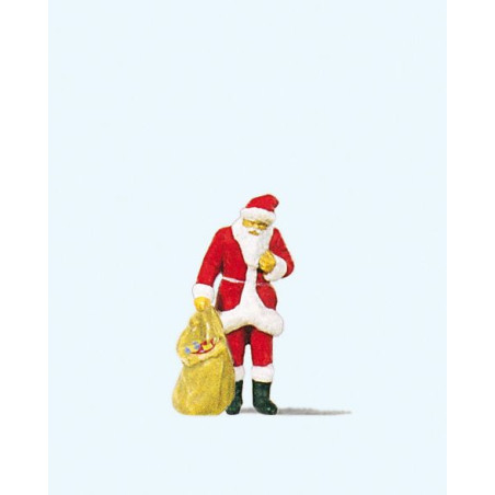 Papá Noel con saco de regalos, 1 figura, Escala H0. Marca Preiser, Ref: 29027.
