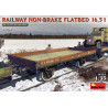 Plataforma de Ferrocarril sin Frenos, Escala 1:35. Marca Miniart Models, Ref: 39004.