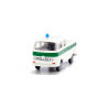 Furgoneta Wolkswagen T2, " Policia Antidisturbios ", Color Blanco-Verde, Escala H0. Marca Wiking, Ref: 031405.