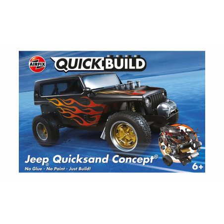 Jeep Quicksand Concept, 49 piezas, Nivel 1. Marca Airfix QuickBuild, Ref: J6038.