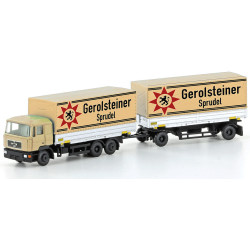 Camión MAN F90 con remolque, " Gerolsteiner ", Escala N. Minis Lemke, Ref: LC4604.