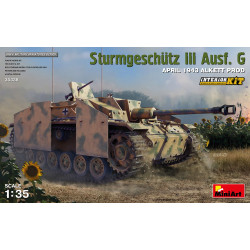 Tanque Sturmgeschütz III Ausf. G, Escala 1:35. Marca Miniart Models, Ref: 35338.