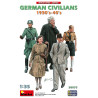 Figuras de Civiles Alemanes, Escala 1:35. Marca Miniart, Ref: 38075.