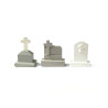 Cementerio con tumbas cristianas, 9 unidades, Escala H0. Marca 8Train, Ref: 221051.