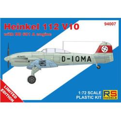 Avion Heinkel 112 V10, Escala 1:72. Marca Rs Models, Ref: 94007.