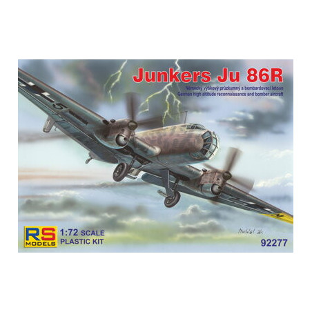 Avion Junkers Ju 86R, Escala 1:72. Marca Rs Models, Ref: 92277.