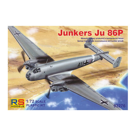 Avion Junkers Ju-86P, Escala 1:72. Marca Rs Models, Ref: 92276.
