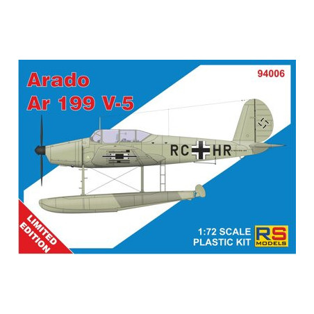 Avion Arado Ar 199 V5, Escala 1:72. Marca Rs Models, Ref: 94006.