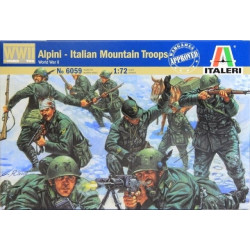 Figuras Tropas de Montaña Italiana, Escala 1:72. Marca Italeri, Ref: 6059.