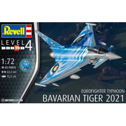 Avión Eurofighter Typhoon "Bavarian Tiger 2021", Escala 1:72. Marca Revell, Ref. 03818.