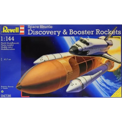 Space Shuttle Discovery & Booster Rockets, Escala 1:144. Marca Revell, Ref: 04736.
