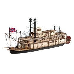 Barco de vapor Paddlewheel Riverboat Marieville, Escala 1:72, Siglo XIX. Marca Disarmodel, Ref: 20174.