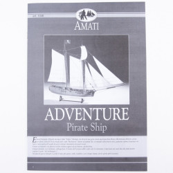 Planos de Aventura - Barco Pirata, Escala 1:50. Marca Amati, Ref: B1046.