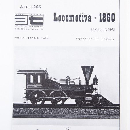 Planos de Locomotora, Escala 1:50. Marca Amati, Ref: B1265.