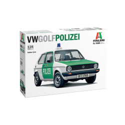 Coche VW Golf Policía, Escala 1:24. Marca Italeri, Ref: 3666.