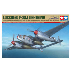 Avión Lockheed P-38J Lightning, Escala 1:48. Marca Tamiya, Ref. 61123.