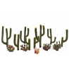 Conjunto de 13 Cactus, entre 1,27 y 6,35 cm, Woodland Scenic, Ref: TR3600