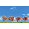 Conjunto de 4 arboles floreciendo, entre 5,08 y 7,62 cm, Woodland Scenic, Ref: TR3593.