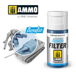 Acrylic Filter, Marine Blue (Azul Marino), 15 ml. Marca Ammo Mig Jimenez. Ref: A.MIG-0808.