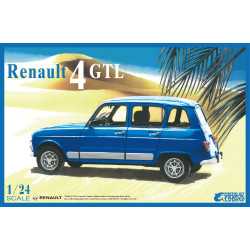 Coche Renault 4 GTL, Escala 1:24. Marca Ebbro Plastic Kit, Ref: 25011.