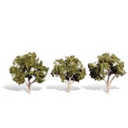 Conjunto de 3 arboles, entre 10,10 y 12,7 cm, Woodland Scenic, Ref: TR3534.