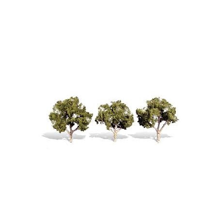 Conjunto de 3 arboles, entre 10,10 y 12,7 cm, Woodland Scenic, Ref: TR3534.
