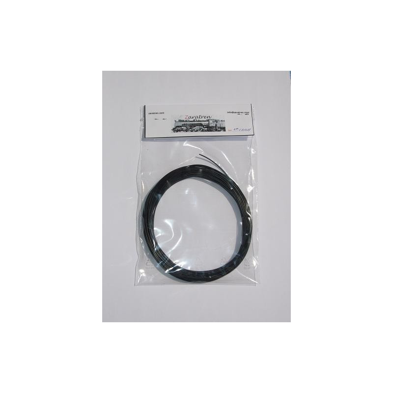 Rollo de cable Negro para instalación de maquetas de 0,10mm, 10 metros.