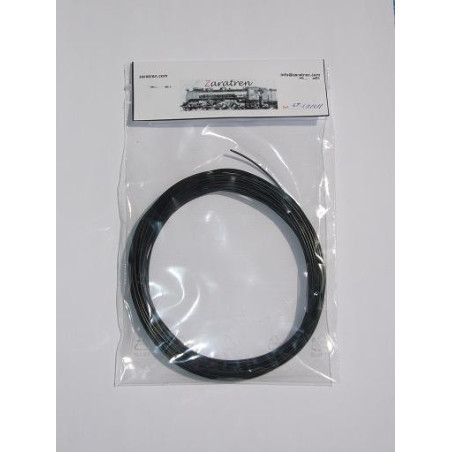 Rollo de cable Negro para instalación de maquetas de 0,10mm, 10 metros.