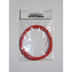 Rollo de cable Rojo para instalación de maquetas de 0,10mm, 10 metros.