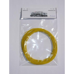 Rollo de cable Amarillo para instalación de maquetas de 0,10mm, 10 metros.